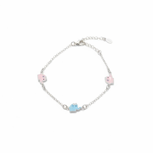 Braccialetto Bimbi Elefantini, Argento S925