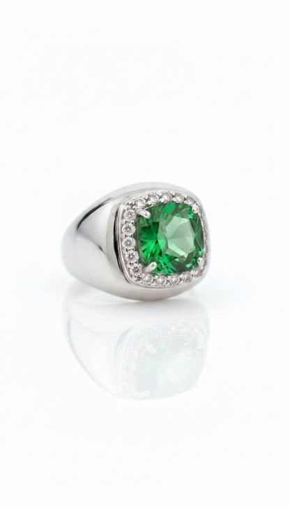 925 Silver Chevalier Ring with Square Zircon