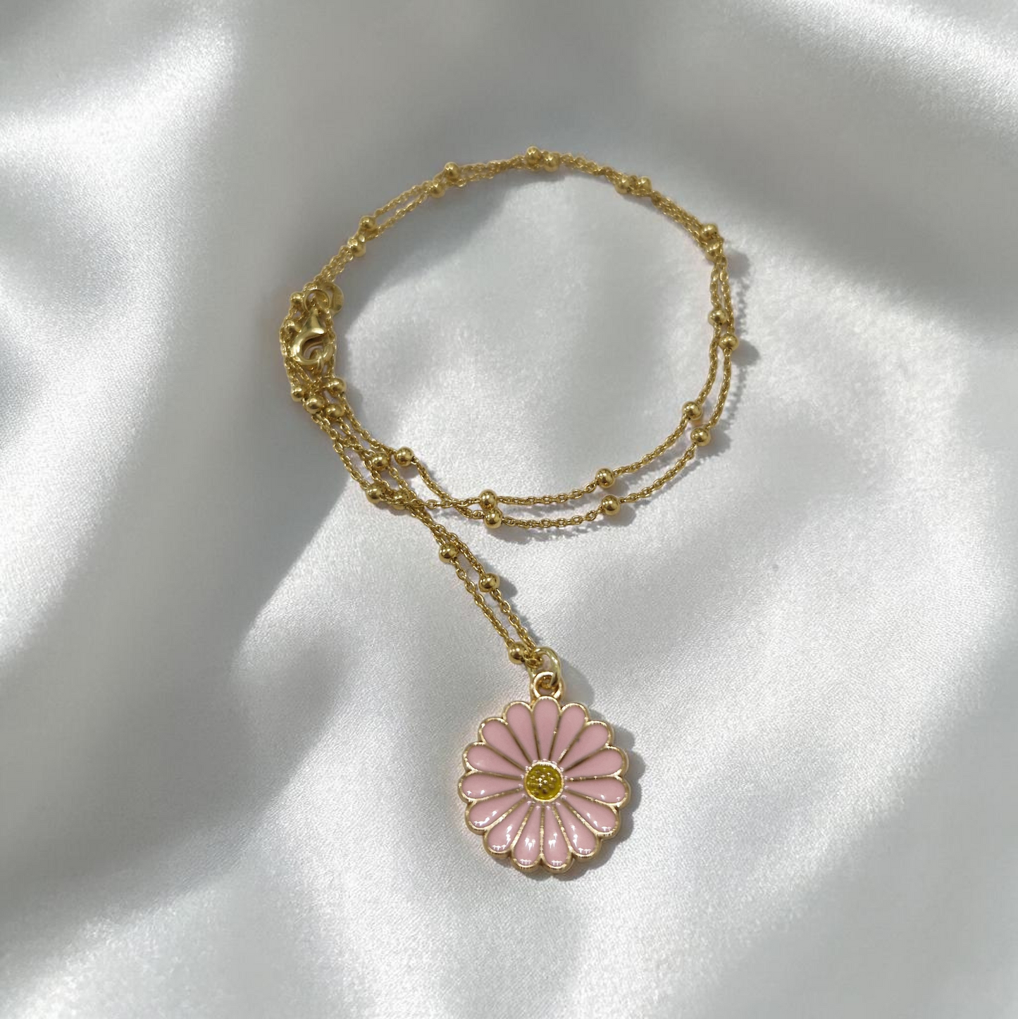 4-Petal Flower Ring, in S925 Silver and Zircons