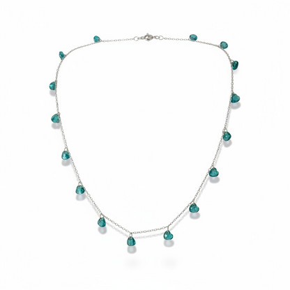 Multi-Pendant Zircon Heart Necklace, S925 Silver