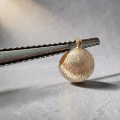 Satin Bell Earrings, in 925 Silver