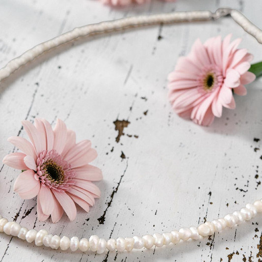 Collana con Perle d'acqua dolce Irregolari, Argento S925