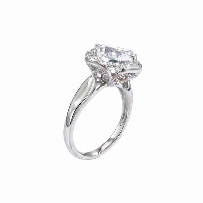 Anello Fiore Barocco, in Argento S925 e Zirconi