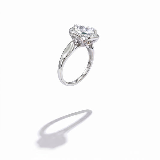 Anello Fiore Barocco, in Argento S925 e Zirconi