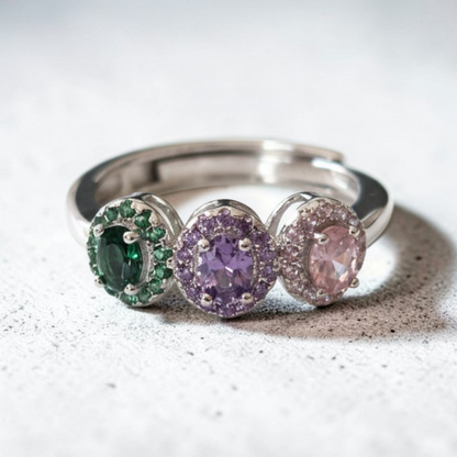 Anelli Trilogy stile kate Pastello, Argento S925