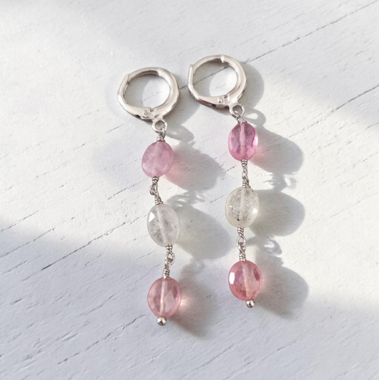 Orecchini Opale Pietra di Luna, Argento s925