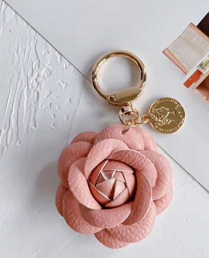 Portachiave_Accessorio Borse_ Fiore in Pelle