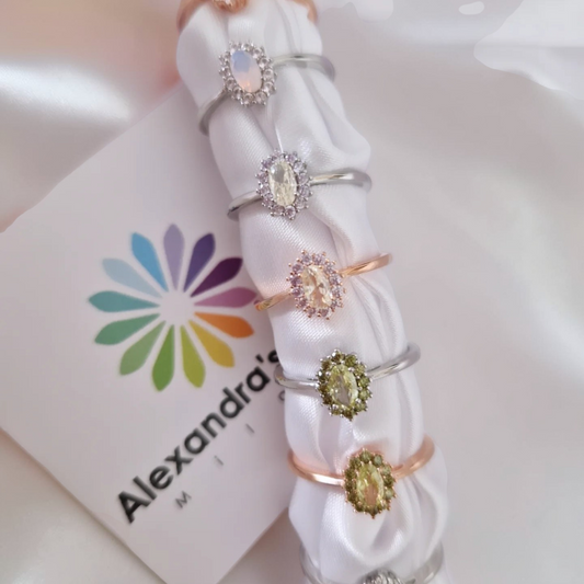 Anelli Micro kate con Opale e Pietre Rare, Argento S925