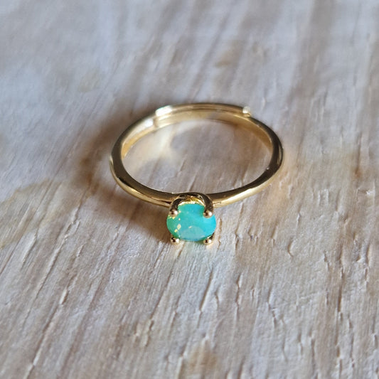 Anello Solitatio 5mm base GOLD Produzione Propria, in ARGENTO S925