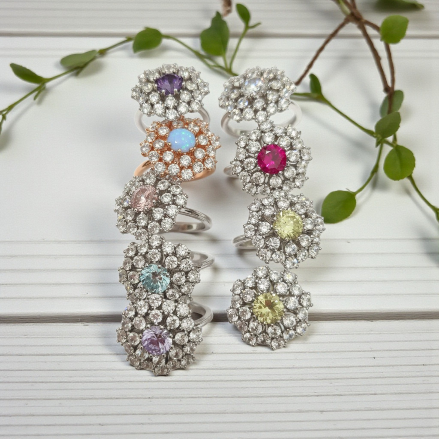 Anello Margherita COLOR, Produzione ESCLUSIVA, Argento 925