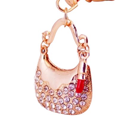 Portachiavi e Ciondolo Per Borsa, Borsetta con Rossetto