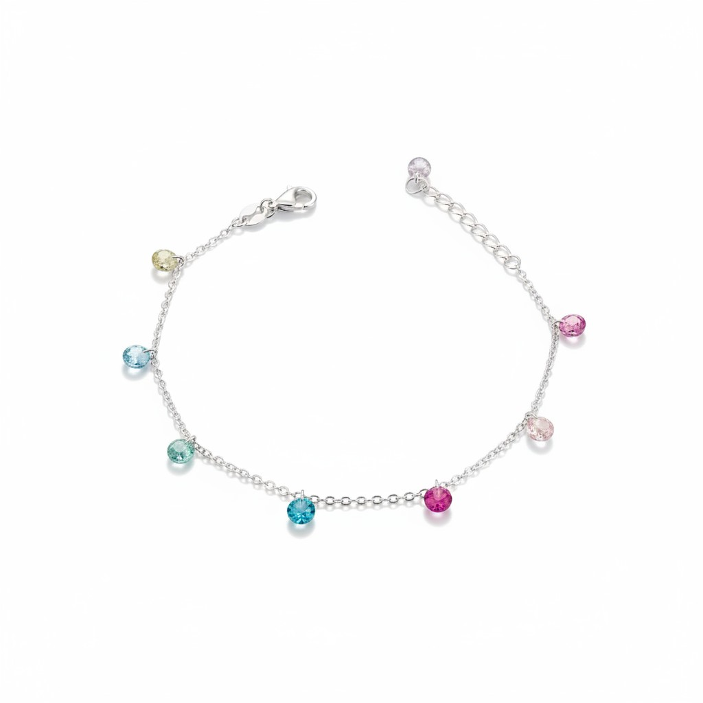 Zircon Heart Necklace, S925 Silver