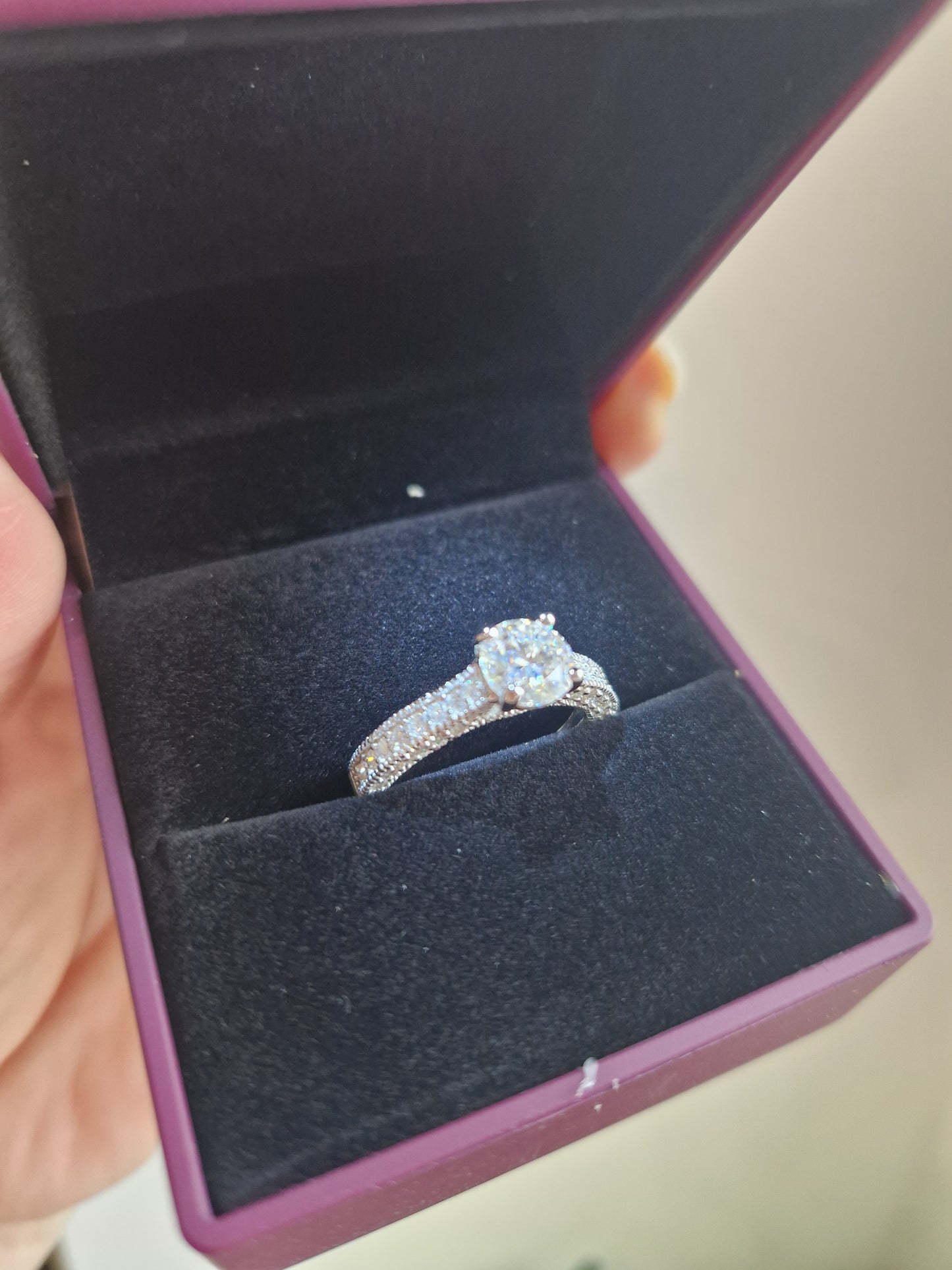 4-Petal Flower Ring, in S925 Silver and Zircons