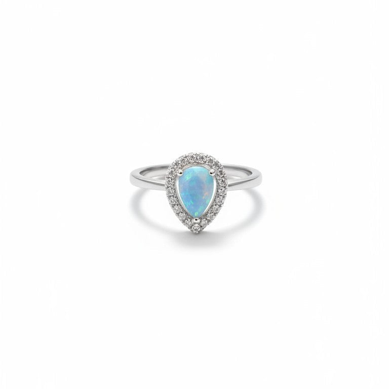 Anello Goccia con Opale, Argento s925 - OUTLET