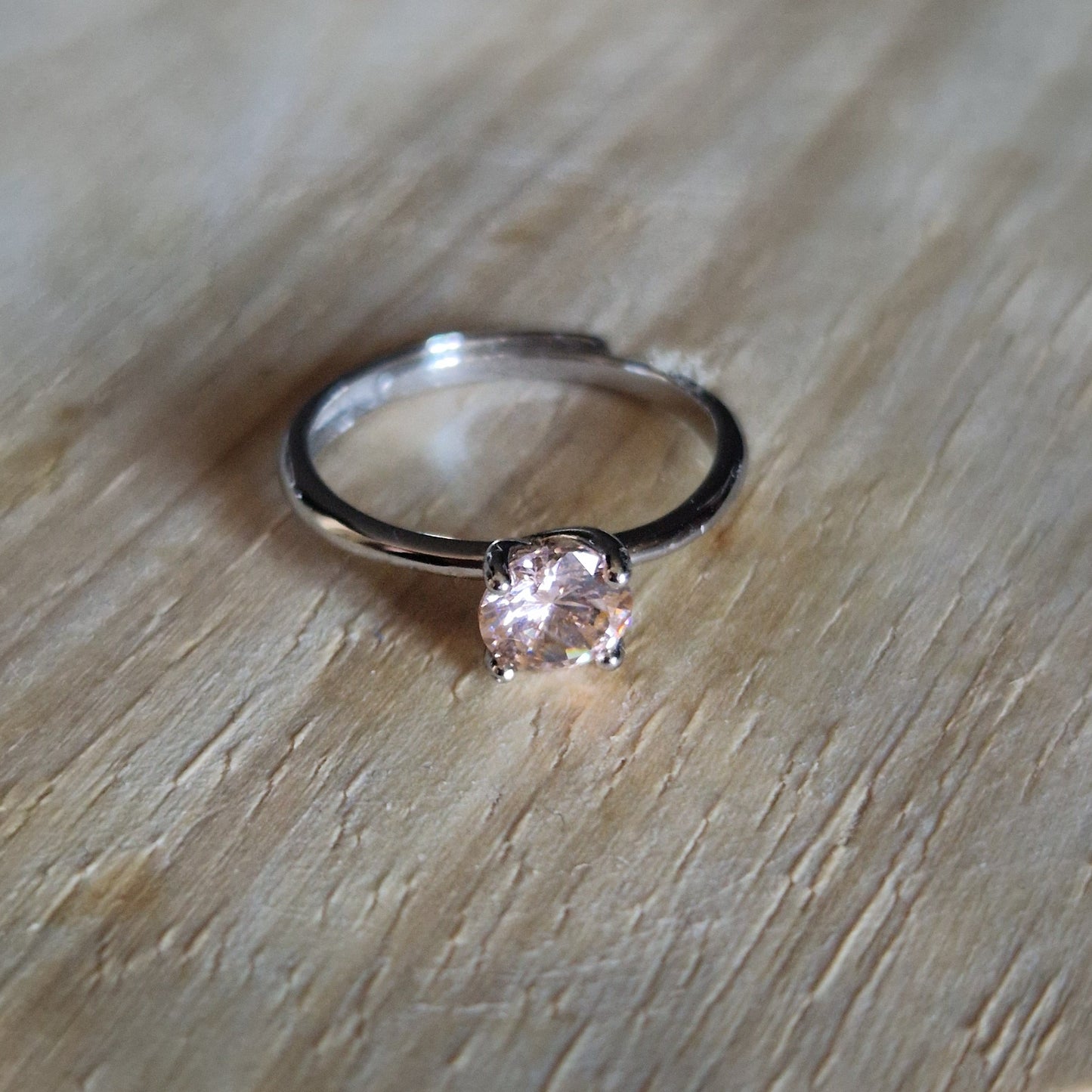 Anello Solitatio 6mm base SILVER Produzione Propria, in ARGENTO S925