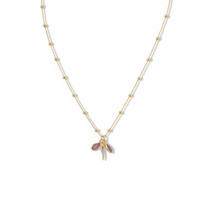 4-Petal Flower Ring, in S925 Silver and Zircons