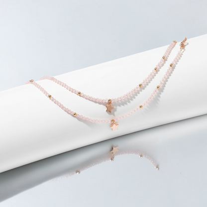 Rose Zirconia and Silver Bracelets, Alexandra'sColors model