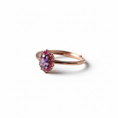 Anelli Micro kate Viola e Fucsia, Argento S925