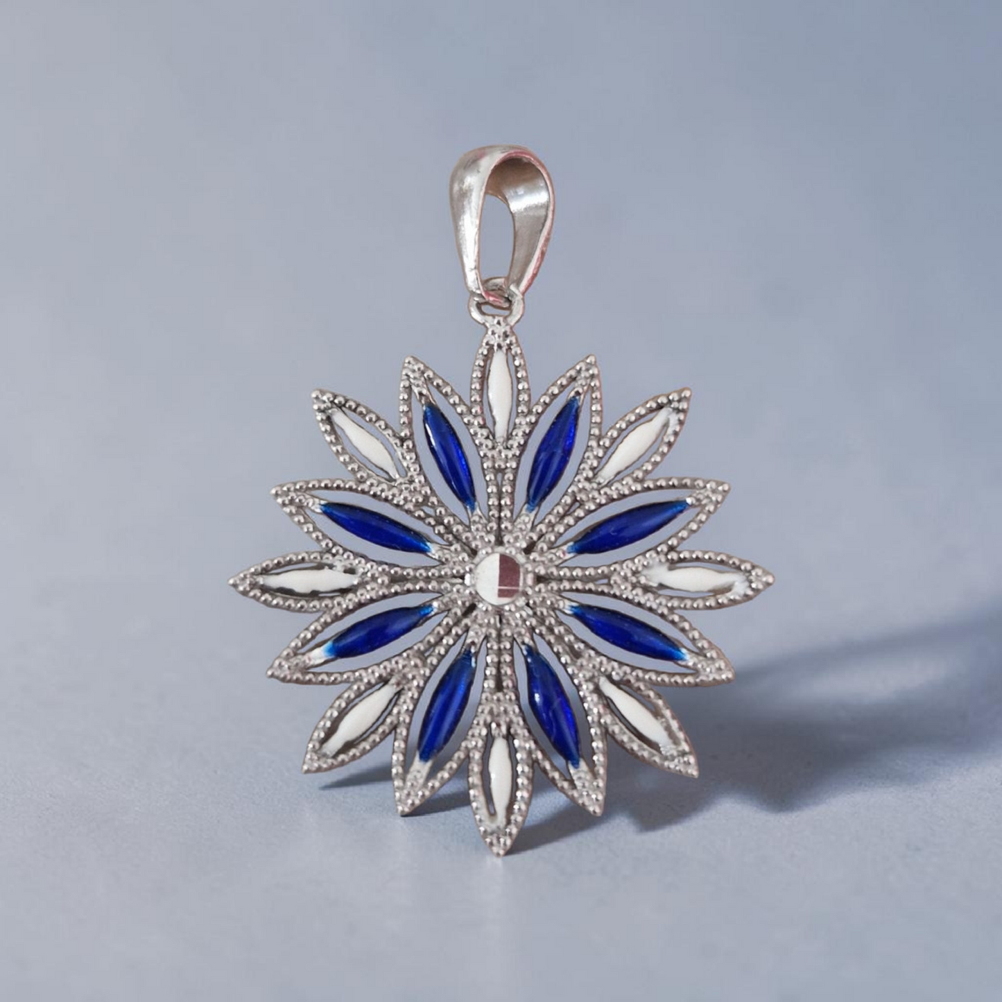 Ciondolo Fiore in Filigrana Preziosa, Argento s925