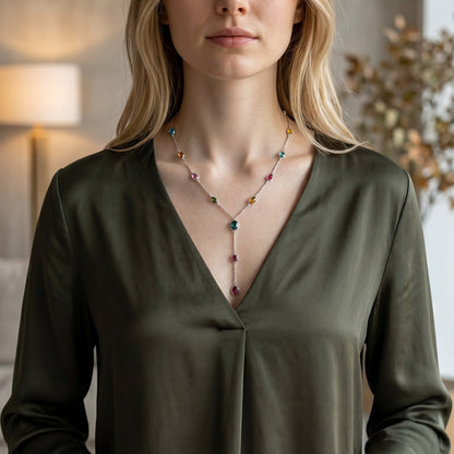 Zircon Heart Necklace, S925 Silver