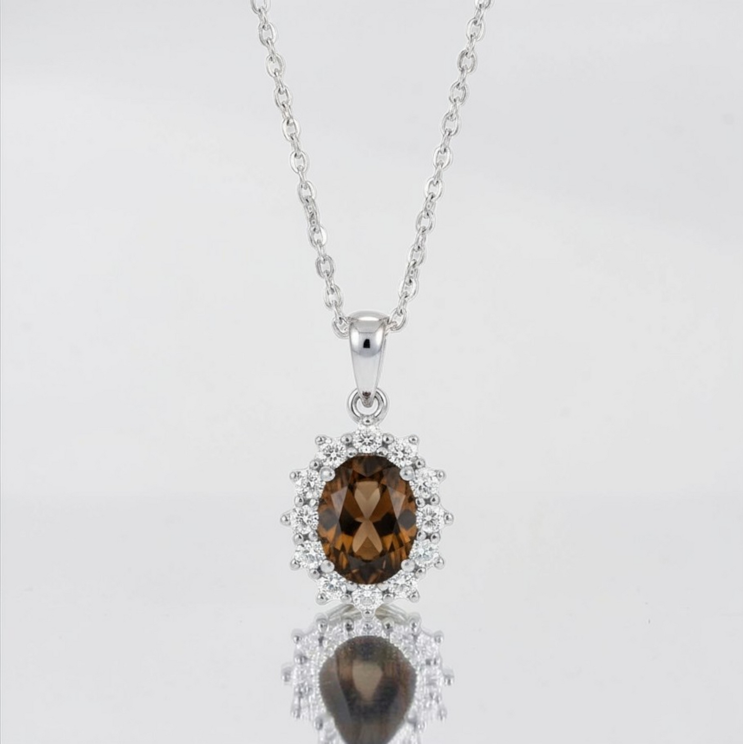 Collana Kate Brown o Vino Zirconia 5A, Argento s925 ESCLUSIVA