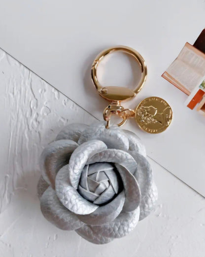 Portachiave_Accessorio Borse_ Fiore in Pelle