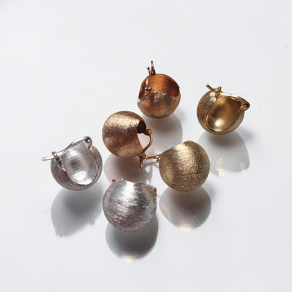 Satin Bell Earrings, in 925 Silver