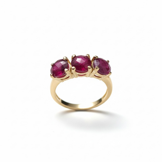 Anelli Trilogy 6mm, Pietre Naturali e Argento s925