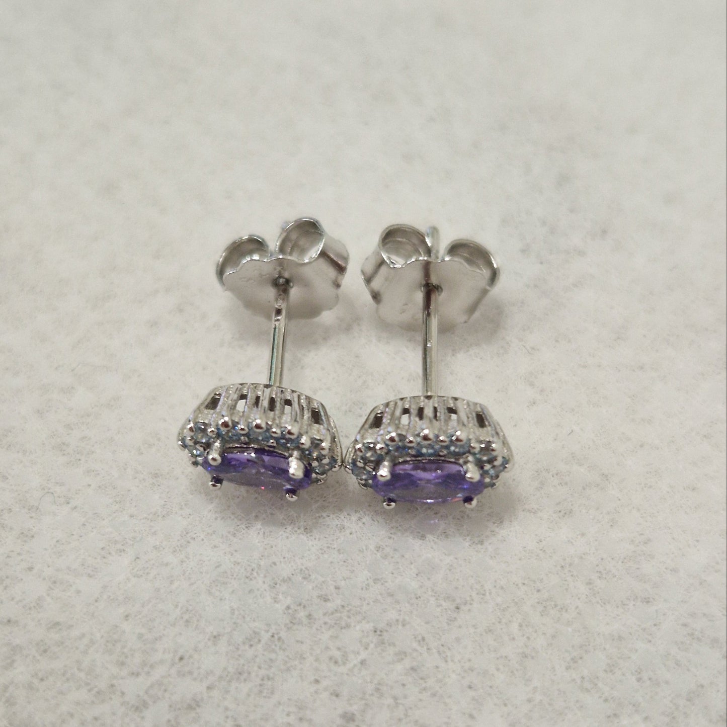 Orecchini Micro Kate Viola, Argento S925