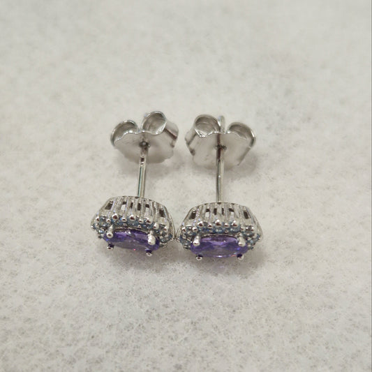Orecchini Micro Kate Viola, Argento S925