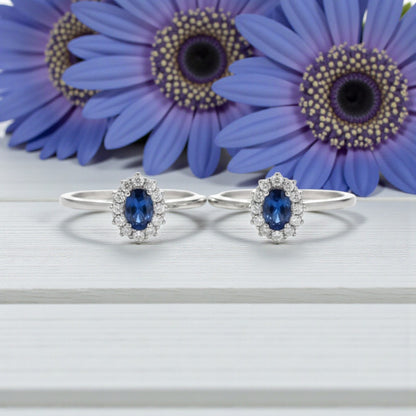 Anelli Micro kate Blu Tanzanite, Argento S925