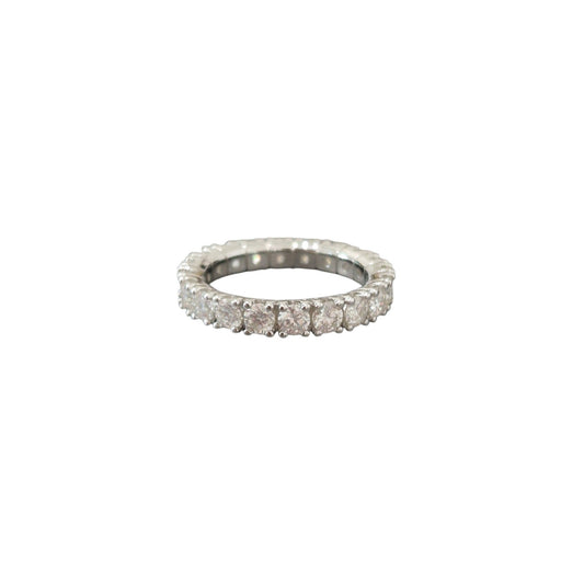 Anello Veretta Infinity in MOISSANITE USA, in Argento S925