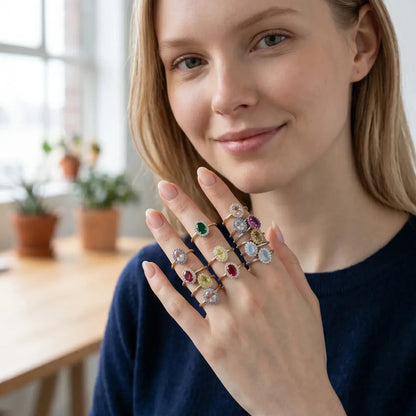 Micro Kate COLOR Rings, S925 Silver