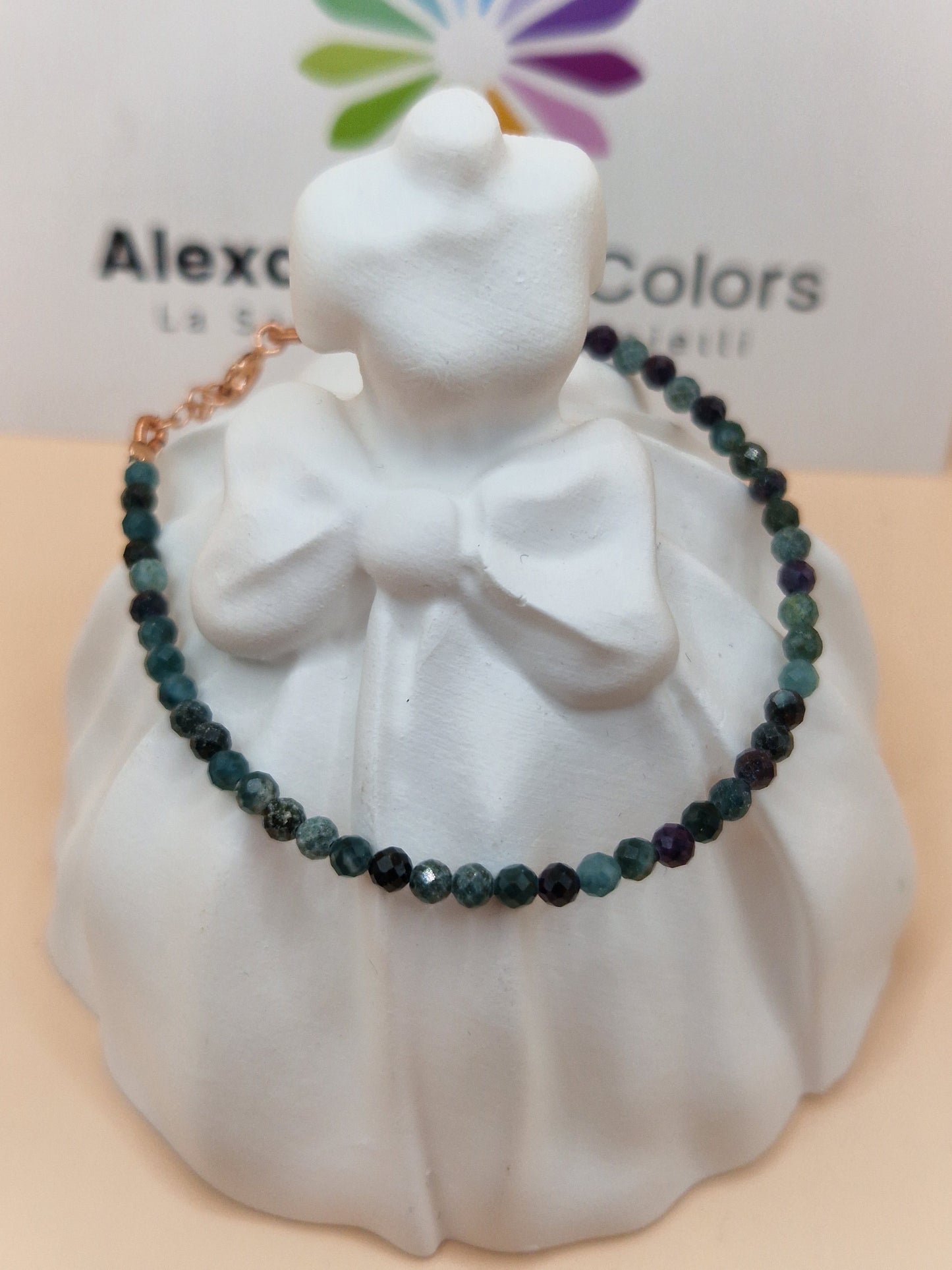 Bracciali con Pietre Naturali Colori Freddi, Argento s925, Produzione Propria