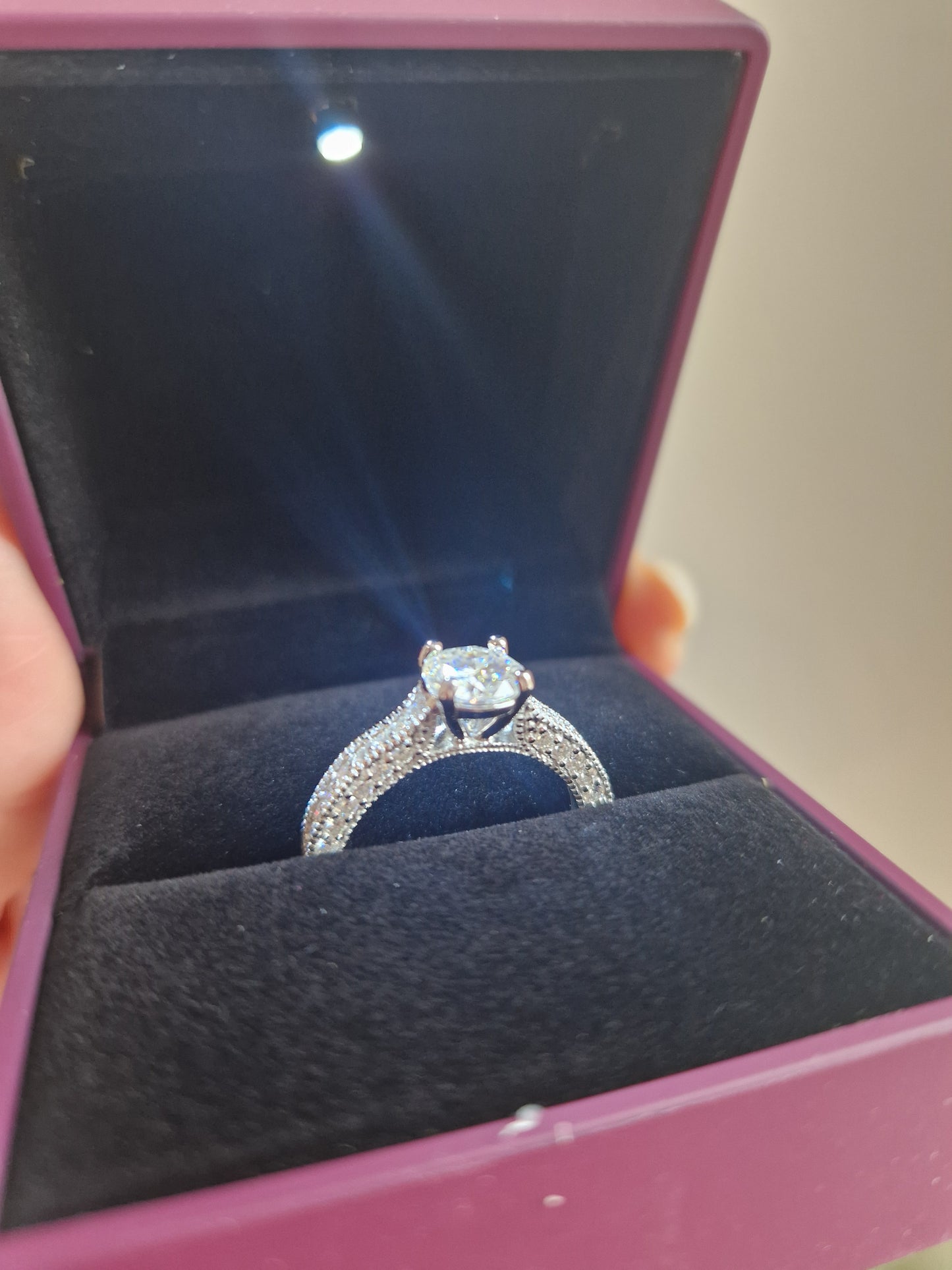 4-Petal Flower Ring, in S925 Silver and Zircons