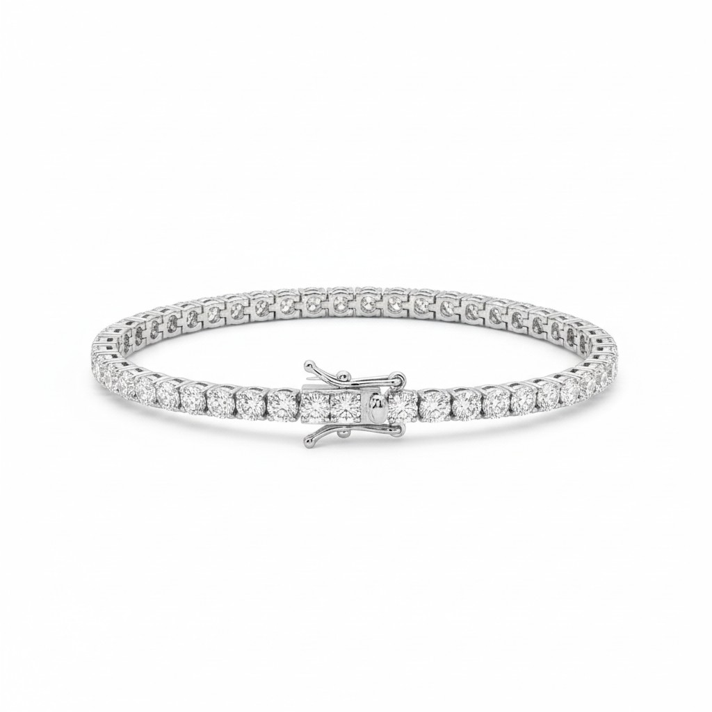 Rainbow Paraiba Tennis Bracelet, in S925 Silver