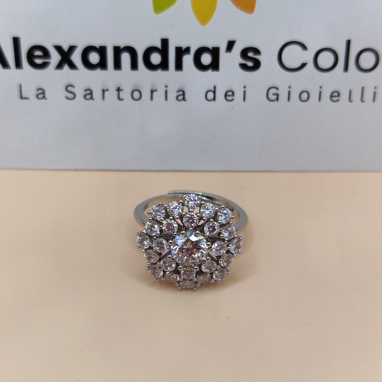 Anello Margherita COLOR, Produzione ESCLUSIVA, Argento 925