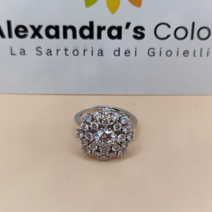 Anello Margherita COLOR, Produzione ESCLUSIVA, Argento 925