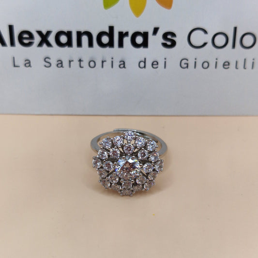 Anello Margherita COLOR, Produzione ESCLUSIVA, Argento 925