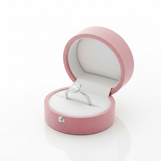 Anello Solitario con MOISSANITE Ovale Certificata, in Argento S925