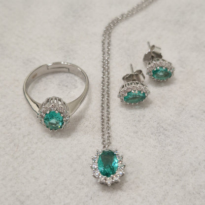 Collana con Ciondolo Kate Paraiba 5A, Argento s925 ESCLUSIVA