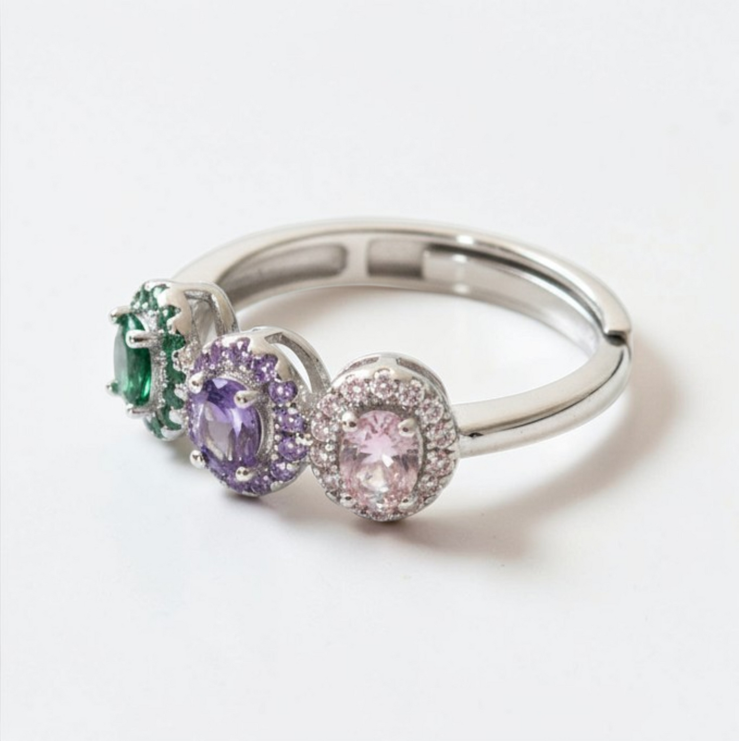 Anelli Trilogy stile kate Pastello, Argento S925