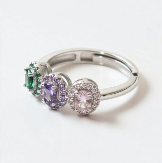 Anelli Trilogy stile kate Pastello, Argento S925