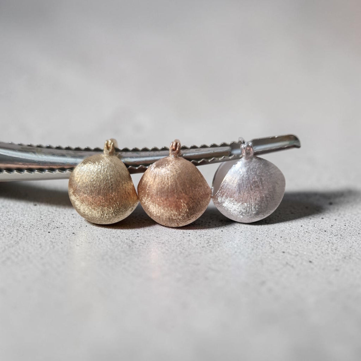 Satin Bell Earrings, in 925 Silver