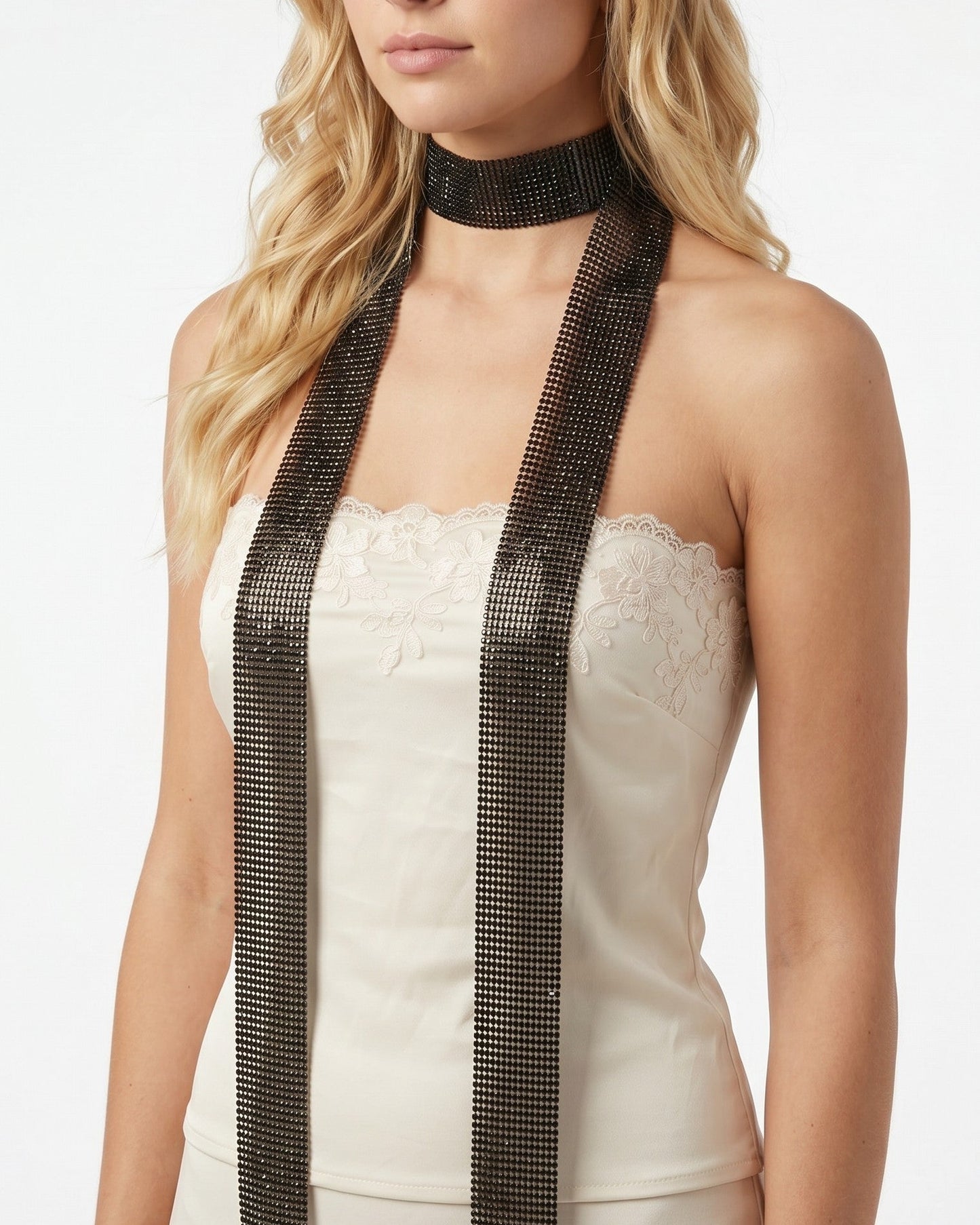 Collana Sciarpina Lurex, ultra brillante