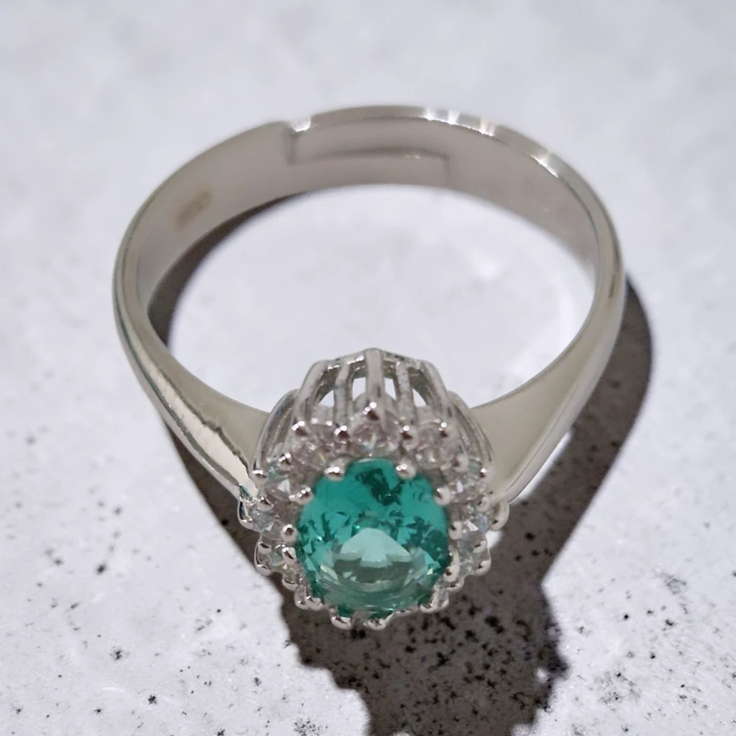Anello Kate Paraiba, in ARGENTO S925 e zirconia 5A