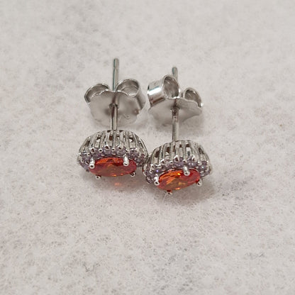 Orecchini Micro Kate Arancioni, Argento S925