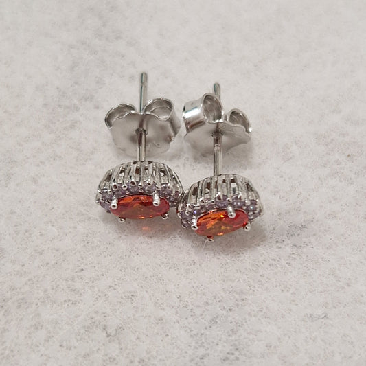 Orecchini Micro Kate Arancioni, Argento S925