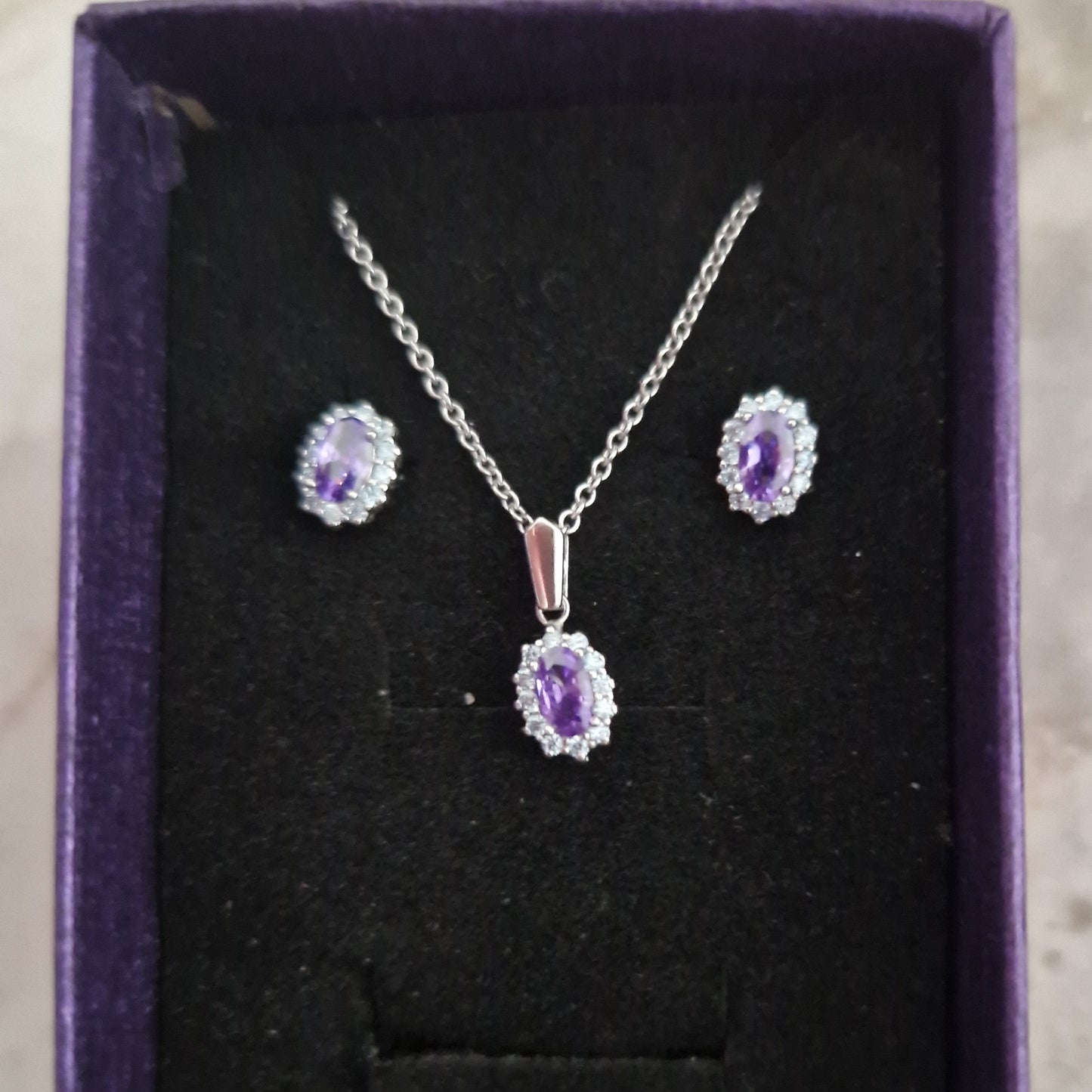 SET Micro kate Viola/aquaBlu, Argento S925