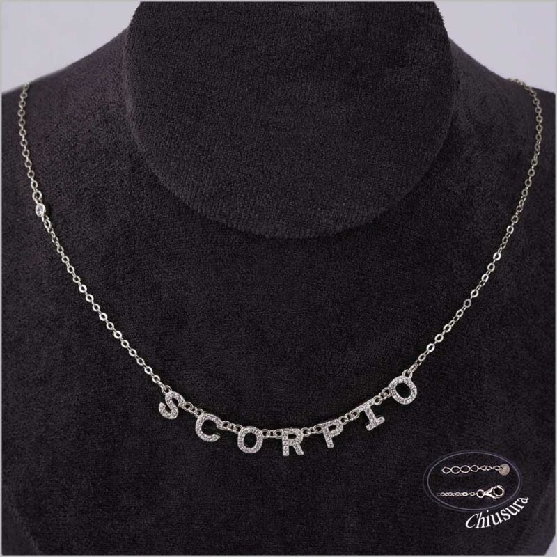 Zodiac Sign Necklaces, in 925 Silver with Zircons